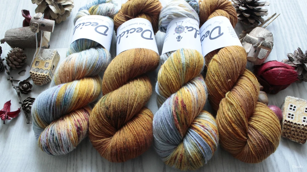 "Aztécké zlato" - EXTRA Merino sw/polyamid 365m/100g