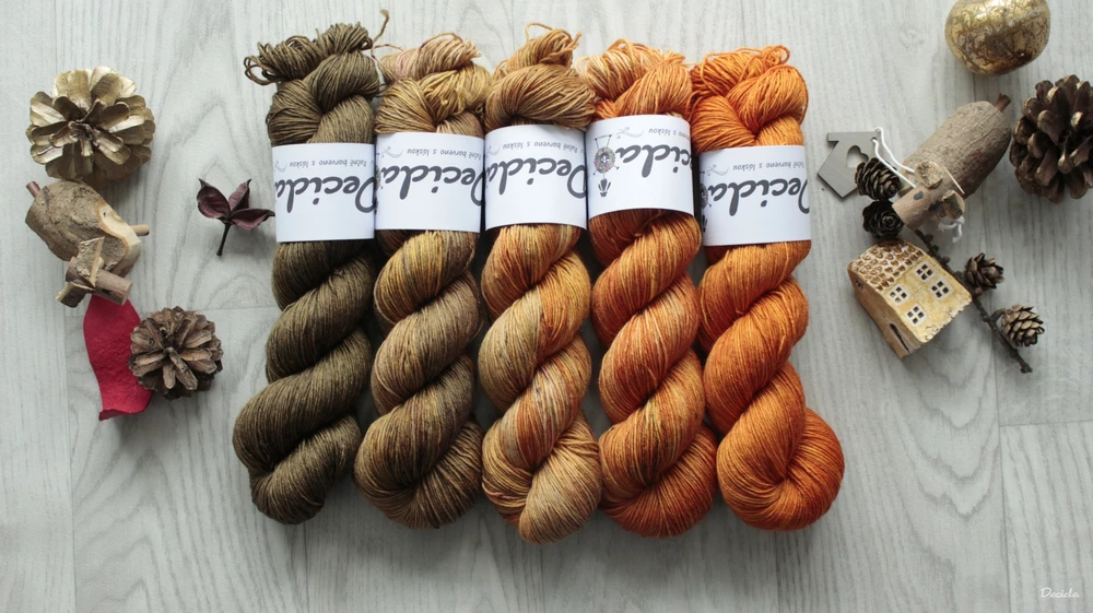 Fade "Pomerančovník"  extra MERINO se sw 3mm