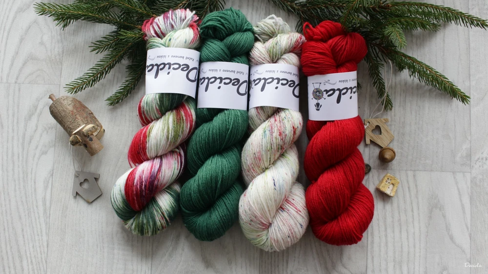 "Vánoční girlanda" - EXTRA Merino sw/polyamid 365m/100g