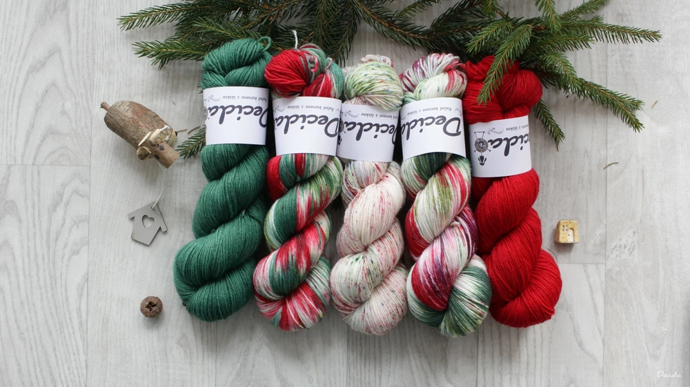 "Vánoční girlanda - Sugar" - EXTRA Merino sw/polyamid 365m/100g