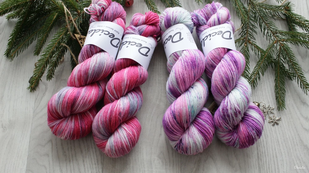 "Pink Holly" - EXTRA Merino sw/polyamid 365m/100g