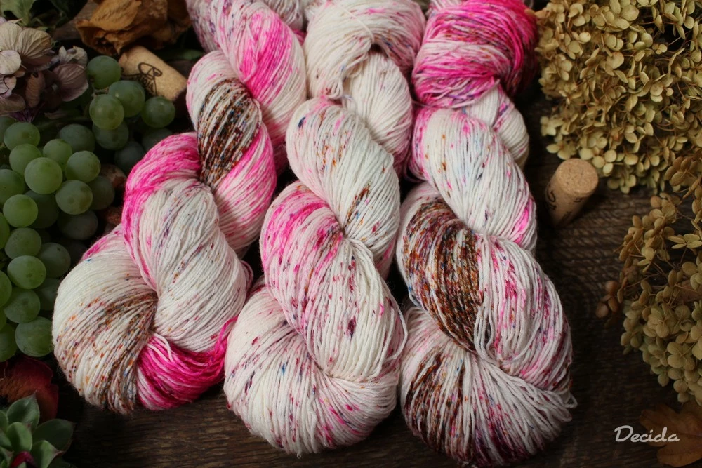 "Koření Hot pink" extra MERINO se sw 3mm