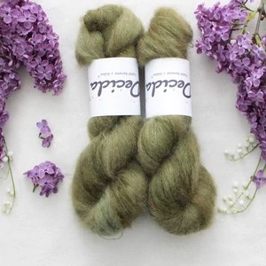 "Green Goldie"- 75% superkid mohér/25%hedvábí 420m/50g