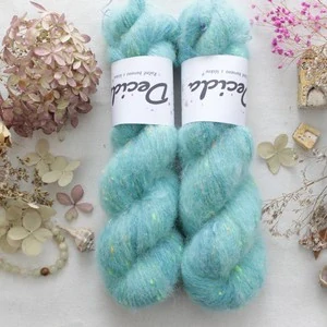 "Bright Aqua" - 42% merino sw 32% alpaka 18% donegal nopky 8% len 400m