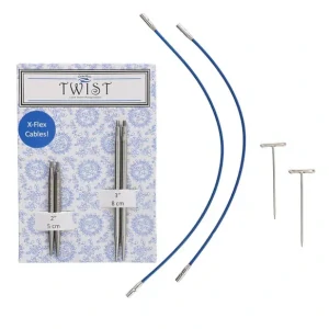 Zkrácené výměnné jehlice Twist Short Combo ChiaoGoo - 5 a 8 cm