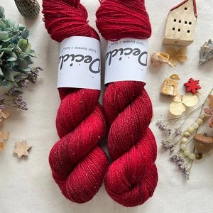 "starlit Ruby 2" - 100g Merino sw/Nylon/Zlatá stellina 400m