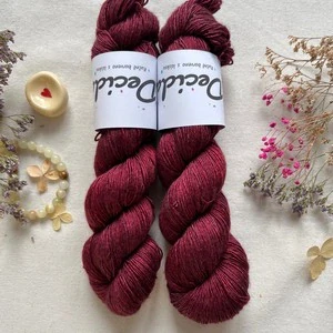 "Dark Cherry" merino/hedvábí 70/30 400m jednonitka 