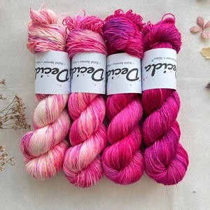 Fade set "Pink Flash" 400g - 80% merino sw 20% hedvábí 400m 