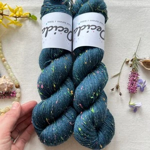 "Night Spark" - 80% merino sw 10% donegal 10% stelina 400m/100g