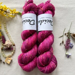 "Pink Party" - 80% merino sw 10% donegal 10% stelina 400m/100g