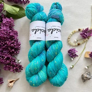 "Mermaid"- 80% merino sw 10% donegal 10% stelina 400m/100g