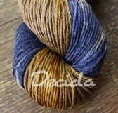 "Navy a khaki 2" Merino/hedvábí 4mm 