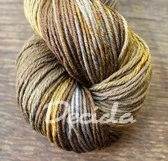 "Hnědá khaki" Merino/hedvábí 4mm 