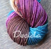 "Burgunda, hnědá a petrolej"  extra MERINO se sw 3mm