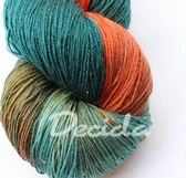 "Mandarinkový sad"  Merino/hedvábí 2mm