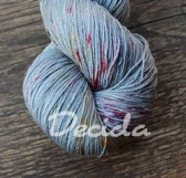"Šedá ofrkaná"  Merino/hedvábí 2mm