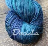 "Navy, petrolej a jedle"  Merino/hedvábí 2mm