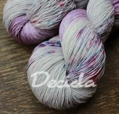 "Fialová a šedá"  Merino/hedvábí 2mm
