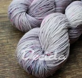 "Šedá probarvená"  Merino/hedvábí 2mm