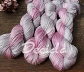 "Kvítky" - merino/hedvábí 50/50