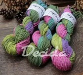 "Procházka zahradou - tmavší" Merino/hedvábí 4mm