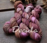 "Čokoládovokaramelová" merino/hedvábí 2mm