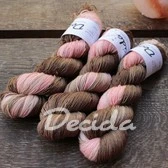 "Hnědá s trochou lososu" extra MERINO se sw 3mm