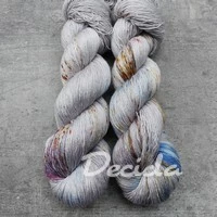 "Šedá ofrkaná" merino/hedvábí 2mm