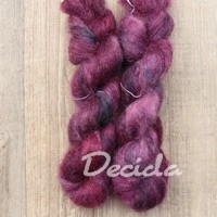 "Burgundy" - 72%mohér/28%hedvábí 50g NOVINKA