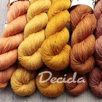žlutoskořicové jednobarevné -  extra MERINO se sw 3mm