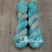 "Tyrkys s trochou šedé" -  extra MERINO se sw 3mm