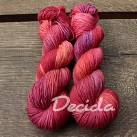 "Crimson love" Merino/hedvábí 4mm 