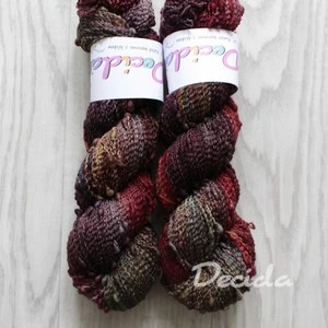 "Red autumn berries" - efektní merino SLUB