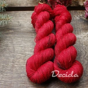 "Fire" - 100g Merino sw/Nylon/Zlatá nitka 400m