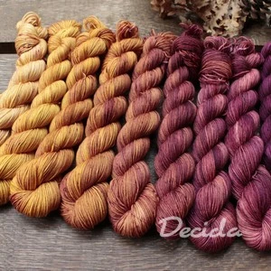 Fade set "Skořice Burgundy"- 9x 50g  merino sw 400m/100g
