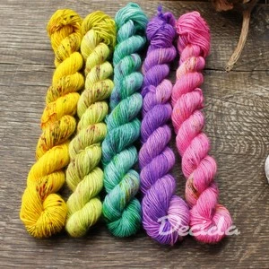 Set minis 5x20g fingering Merino JEDNONITKA