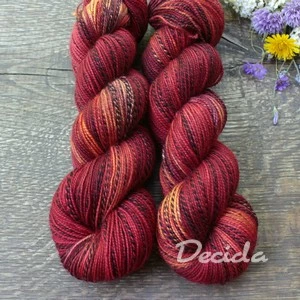 "Ohnivá" - ZEBRA Merino sw/nylon 365m/100g