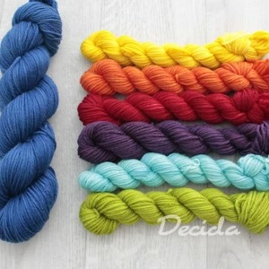 Set na přání 100g + 6x20g - MERINO sw 4mm Anglie 210m