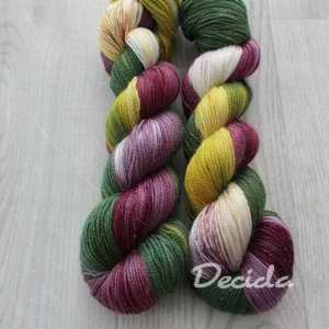 "Candy" - 100g Merino sw/Nylon/Zlatá nitka 400m