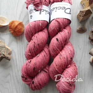 "Melounová" - merino a Donegal neps ARAN 166m/100g