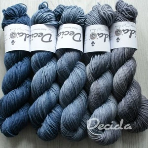 Fade set "Modrošedý" 500g - extra MERINO se sw 4mm