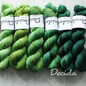 Fade set "Green" 600g- extra MERINO se sw 3mm