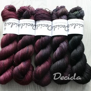 Fade set "Pinkburgundy Darkness" 500g- extra MERINO se sw 3mm