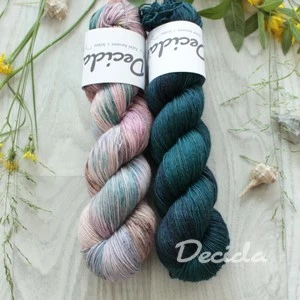 "Set 5" 200g - MIX - 80% merino 20% hedvábí a 100% merino360m