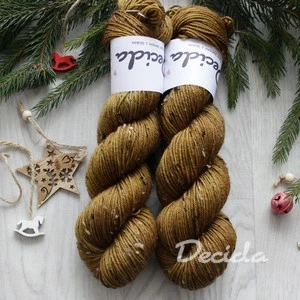 "Skořice" Donegal DK -  85% merino a 15% donegal nopky
