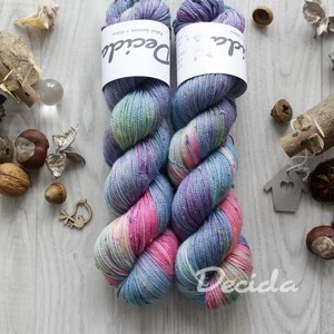 "Jaleo" - 85% merino sw a 15% donegal nopky barevné