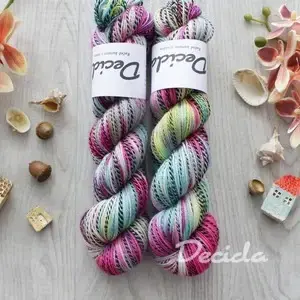 "Hot neon balm 2" - ZEBRA Merino sw/nylon 400m/100g