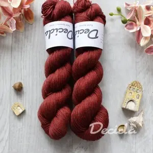 "Červené kaštany" - 60%merino 20%hedvábí a 20% yak