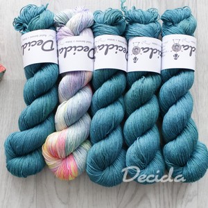 "Set 25" Merino/hedvábí 365m (cena za 100g)