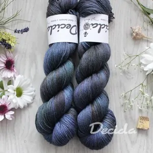 "Blue Night" - merino sw/hedvábí 50/50 400m